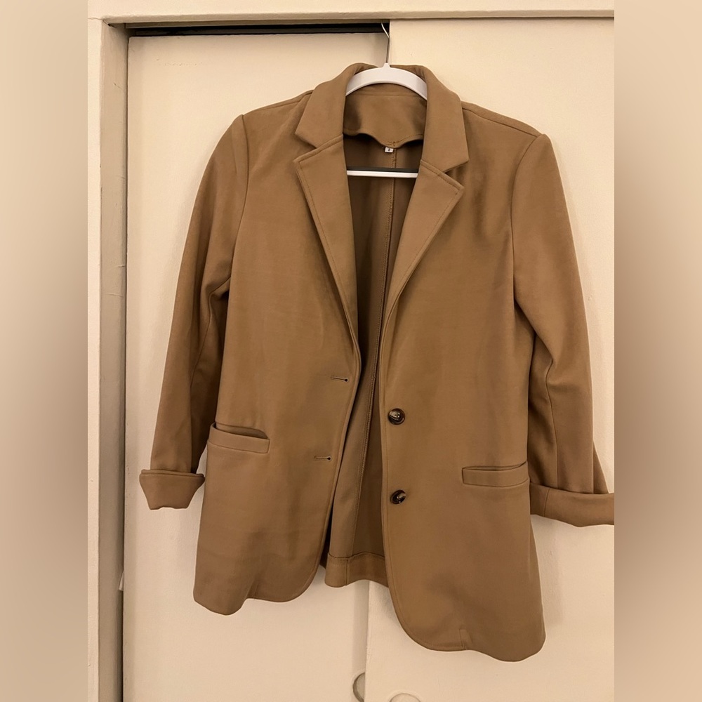 Camel Sweater Blazer
